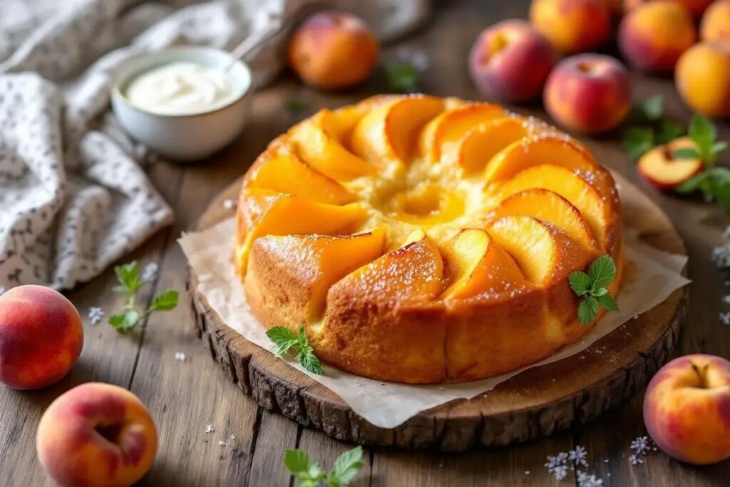 Ce gâteau invisible pêche-yaourt est devenu mon dessert préféré de fin août.jpg