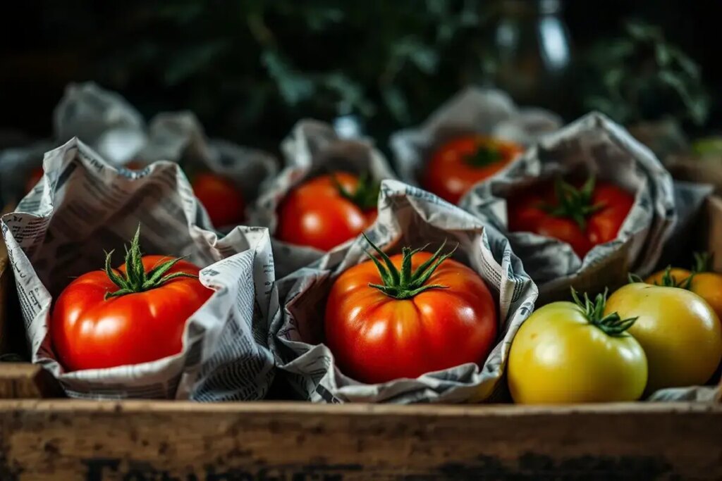 Cette astuce à l’ancienne avec du papier journal empêche les tomates de mûrir trop vite.jpg