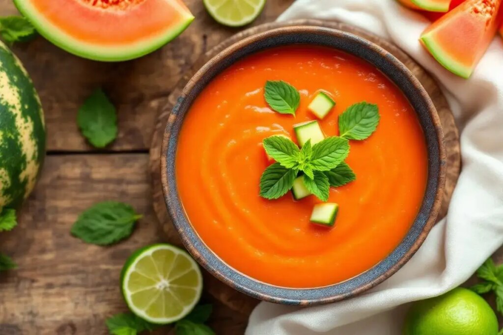 Gaspacho melon-concombre-citron vert : le mix ultra frais que je sers sans cuisson.jpg