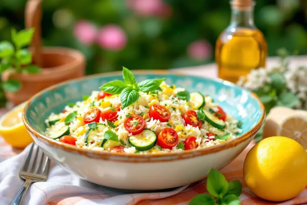 Salade de riz citronnée : fraîcheur absolue avec tomates rôties et courgettes crues.jpg