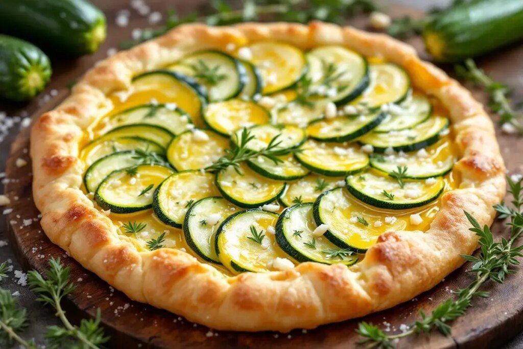 Tarte fine courgette-ail-thym : croustillante, prête en 20 minutes, sans moule.jpg
