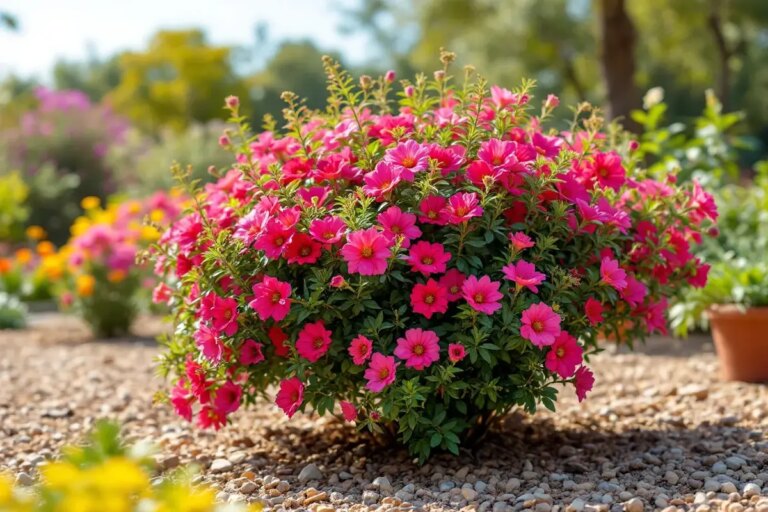 Ce buisson résistant à la sécheresse reste fleuri jusqu’en octobre sans entretien